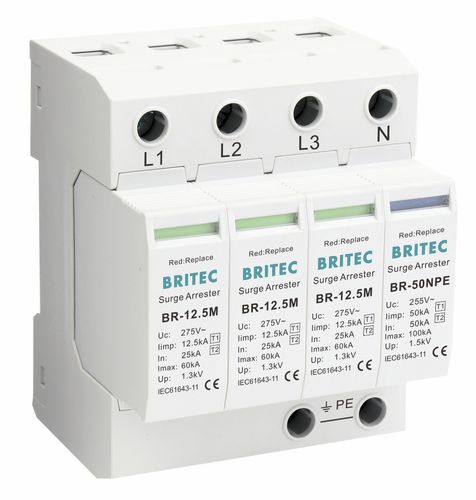 I型避雷器 - BR-12.5M 3+1 series - Britec Electric Co., Ltd - 2 型 / I 级 / II 级