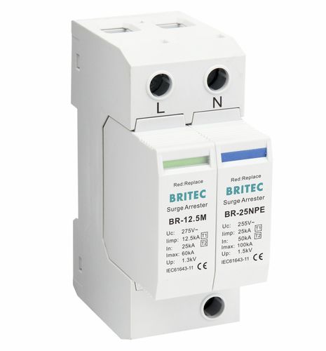 I型避雷器 - BR12.5M 1+1 series - Britec Electric Co., Ltd - 2 型 / I 级 / II 级