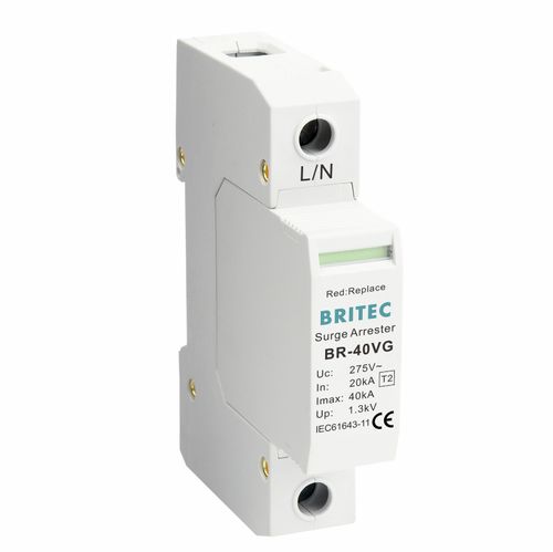 2型避雷器 - BR-40VG 1P series - Britec Electric Co., Ltd - II 级 / 遥测信号 / 插入式