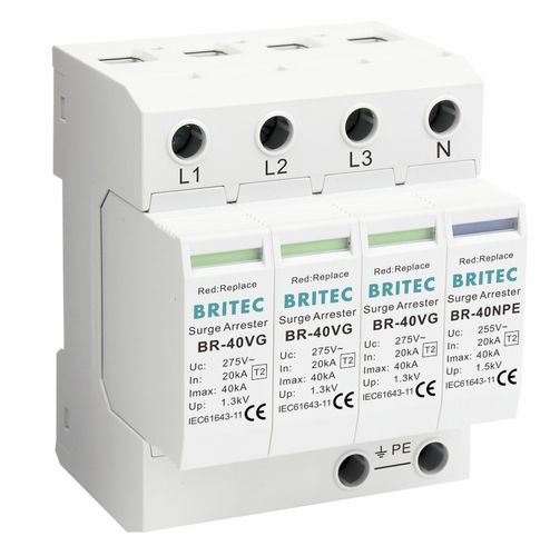 2型避雷器 - BR-40VG 3+1 series - Britec Electric Co., Ltd - II 级 / 电动安装 / 用于照明