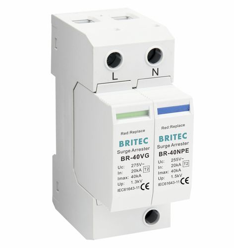 2型避雷器 - BR-40VG 1+1 series - Britec Electric Co., Ltd - II 级 / 电动安装 / 模块化