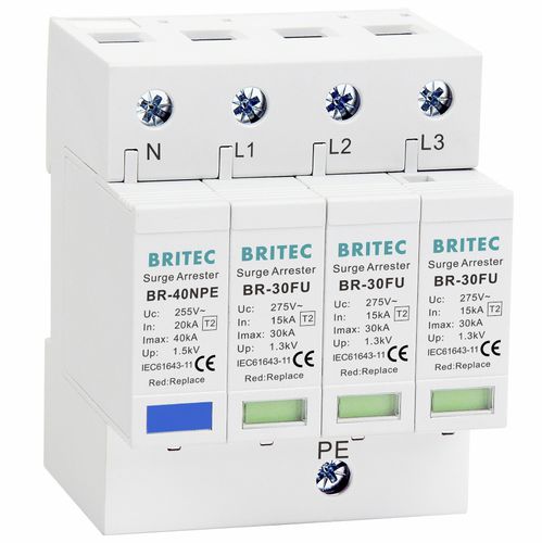 II型避雷器 - BR-30FU 3+1 series - Britec Electric Co., Ltd - II 级 / 电动安装 / 压敏电阻