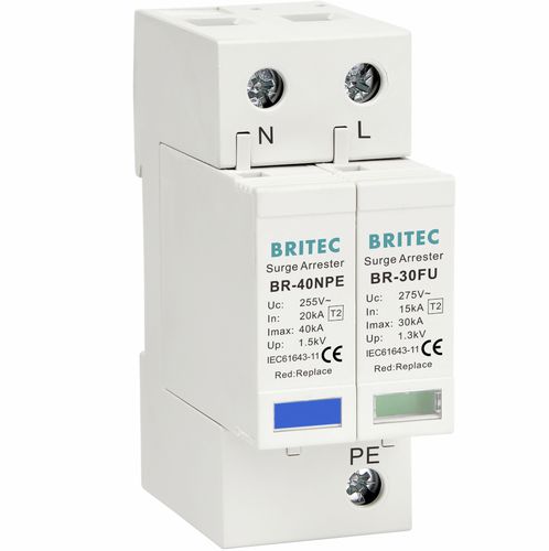 2型避雷器 - BR-30FU 1+1 series - Britec Electric Co., Ltd - II 级 / 电动安装 / 压敏电阻