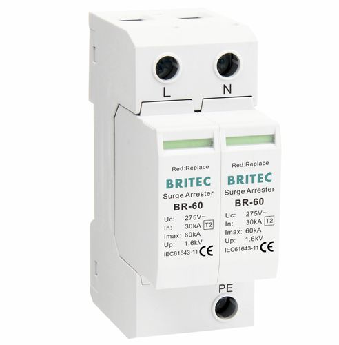 2极避雷器 - BR-60 2P series - Britec Electric Co., Ltd - 2 型 / II 级 / 电动安装