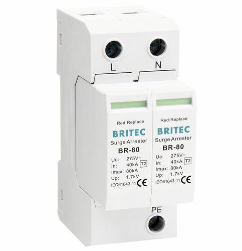 2型防雷盒 - BR-80 2P series - Britec Electric Co., Ltd - II 级 / 遥测信号 / 用于供电系统