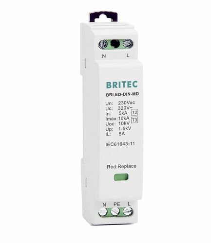 2型避雷器 - BRLED-DIN-MD - Britec Electric Co., Ltd - 3 型 / II 级 / III 级