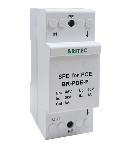 II型避雷器 - BR-POE-P - Britec Electric Co., Ltd - 用于信号传输 / 用于远程通信网络 / 电动安装