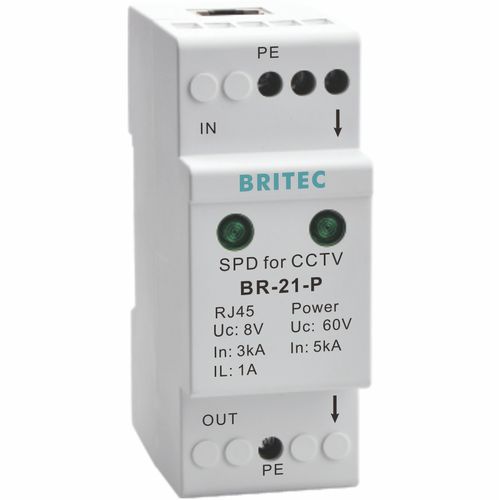 信号传输防雷盒 - BR-CCTV-21P series - Britec Electric Co., Ltd - 用于 LAN / 电动安装 / 用于通信和数据传输线