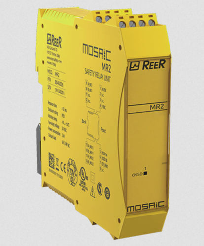 安全继电器拉伸模块 - MR series - REER - DIN导轨