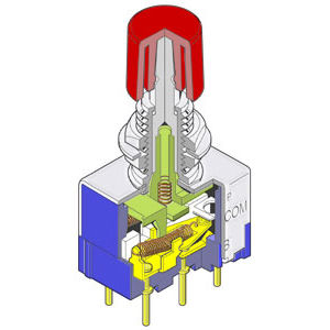 触摸屏按钮式开关 - DB series - NKK Switches - 弹簧 / 微型 / 机电