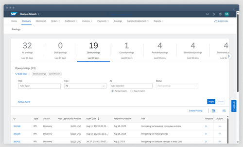 接口软件 - Business Network Discovery - SAP - 质量 / 供应链 / 网络