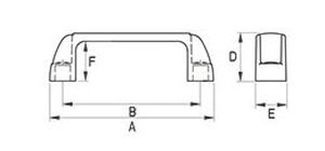 卡箍把手 - 206-2 series - Skiffy - 用于门 / 纤维增强复合塑料