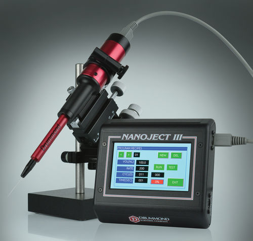实验室小型注入器 - Nanoject III  - Drummond Scientific Company - 触摸屏 / 可编程 / 手动