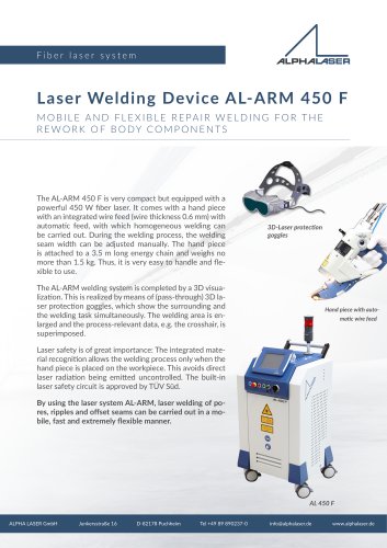 Laser Welding Device AL-ARM 450 F