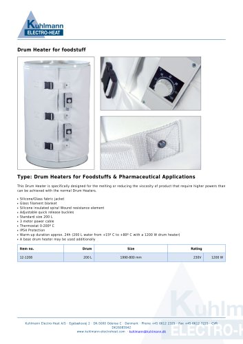 Drum Heater For Foodstuff