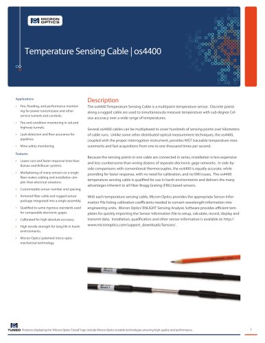 Temperature sensing cable, os4400