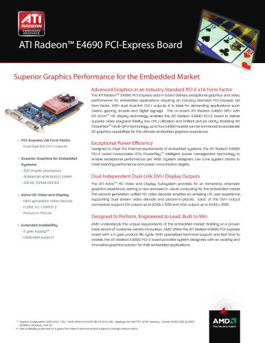 AMD Embedded Radeon? E4690 PCI Express®