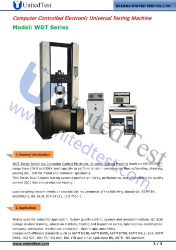 500~600KN AUTOMATIC CLAMPING UNIVERSAL TESTING MACHINE