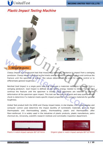 Charpy & IZod impact tester