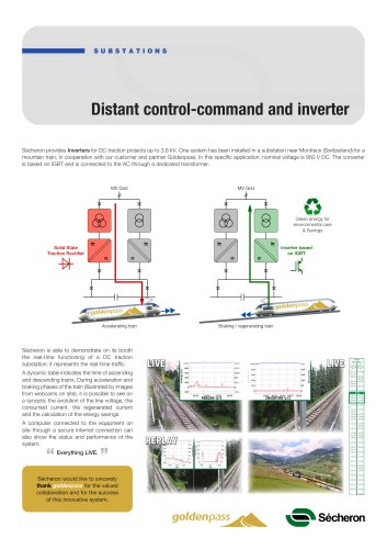 Distant control command and inverter