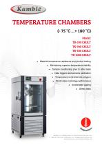 TEMPERATURE CHAMBERS (- 75 °C …+ 180 °C)