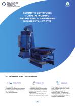 Automatic centrifuges for metal working and mechanical engineering industries TA-VO type