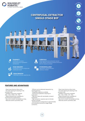 CENTRIFUGAL EXTRACTOR SINGLE-STAGE BXP