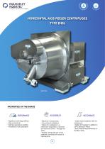 Horizontal axis peeler centrifuges type EHBL 