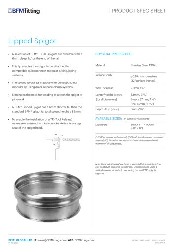 Lipped Spigot