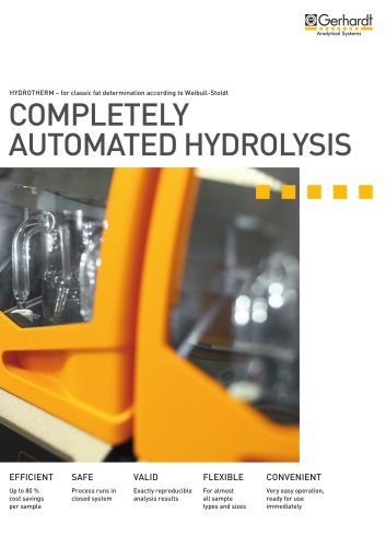 HYDROTHERM - Completely automated hydrolysis