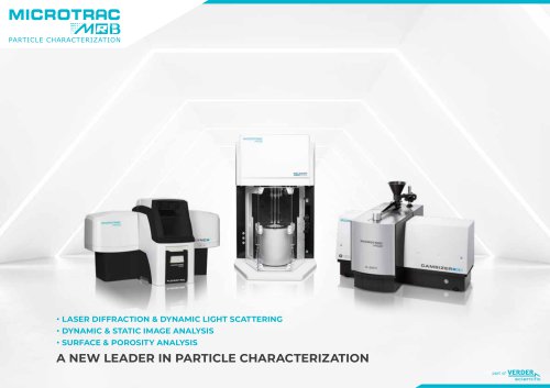 A NEW LEADER IN PARTICLE CHARACTERIZATION