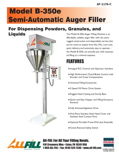 Model B-350e Auger Filling Machine