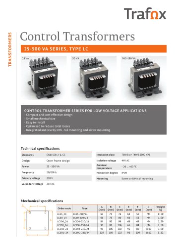 LC Control Transformers