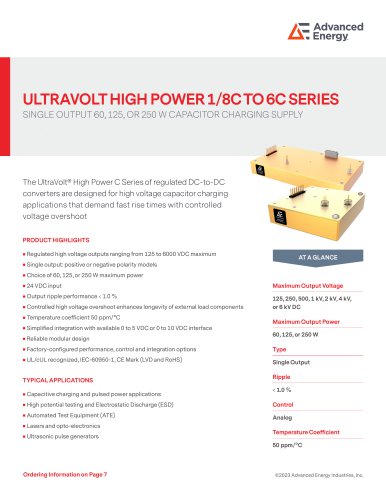 High Voltage High Power Series Datasheet