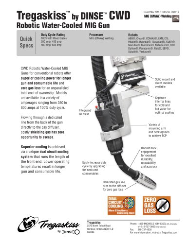 CWD Robotic Water-Cooled MIG Guns