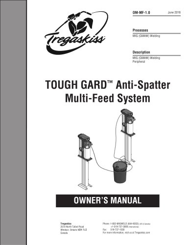 TOUGH GARD Anti-Spatter Multi-Feed System Owner's Manual