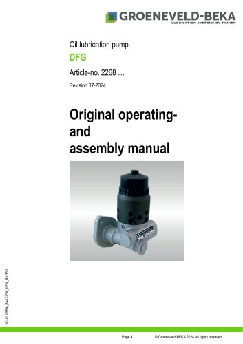 Original operatingand assembly manual
