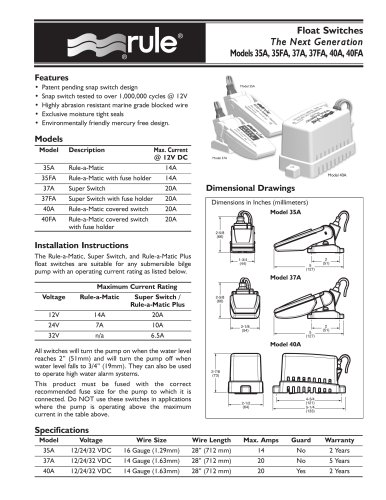 Rule-A-Matic® Plus? Float Switch