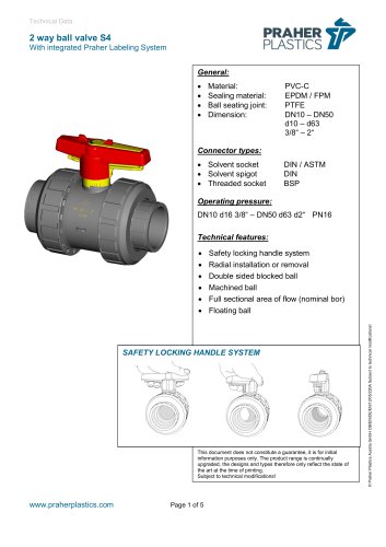 2 way ball valve S4