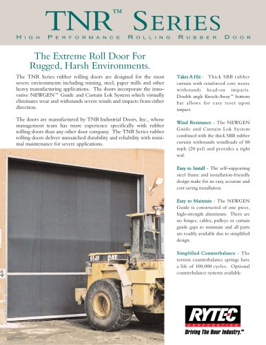 TNR Series : Rolling door for harsh environments