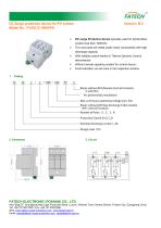 FATECH TUV certified 40ka DC surge arrester 1000V without remote control contact FV20C/3-1000PV