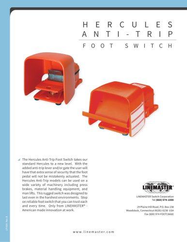 HERCULES ANTI-TRIP FOOT SWITCH