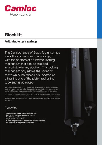 Blocklift Adjustable gas springs