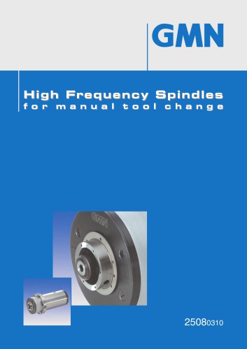 GMN High Frequency Spindles for Manual Tool Change Catalogue