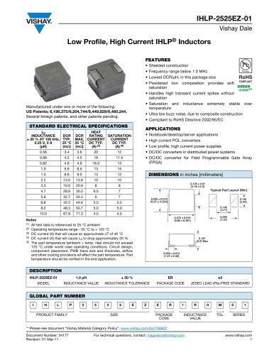 IHLP2525EZ-01 INDUCTORS