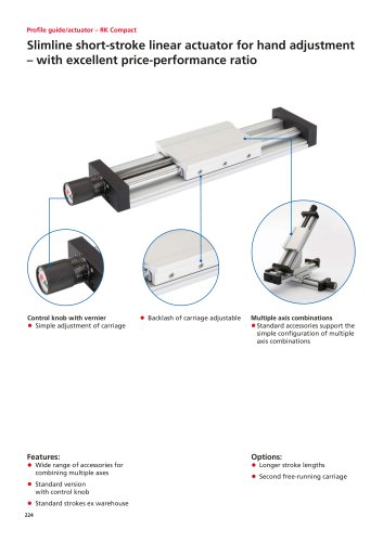 Profile guide/actuator &ndash; RK Compact