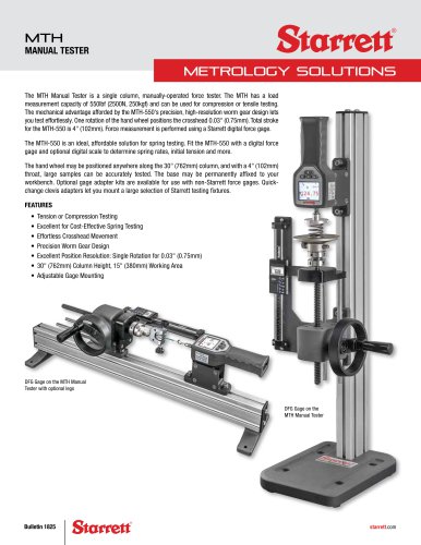 MTH MANUAL TESTER