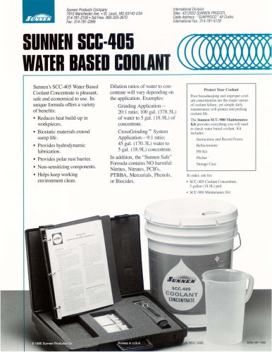 X-SCC-405: Water based Coolant