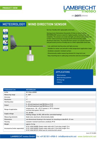 METEOROLOGY WIND DIRECTION SENSOR