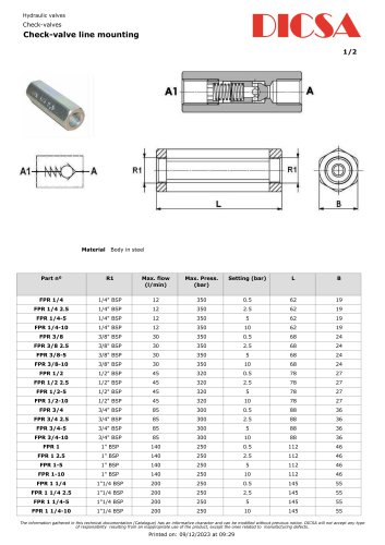 Check-valve line mounting